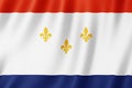 Flag of New Orleans city, Louisiana US