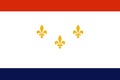 Flag of New Orleans, Louisiana, United States of America. Vector illustration