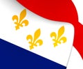 Flag of New Orleans, USA.