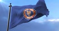 Flag of the New York Mets, american professional baseball team - loop