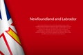 flag Newfoundland and Labrador, state of Canada, isolated on bac