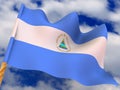 Flag. Nicaragua