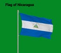 Flag Of Nicaragua, Nicaragua flag, National flag of Nicaragua. Pole flag of Nicaragua