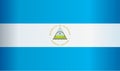 Flag of Nicaragua, Republic of Nicaragua. Bright, colorful vector illustration.