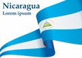 Flag of Nicaragua, Republic of Nicaragua. Template for award design, an official document with the flag of Nicaragua and other use