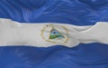 Flag of the Nicaragua waving in the wind 3d render