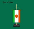 Flag Of Niger, Niger flag, National flag of Niger. table flag of Niger Royalty Free Stock Photo