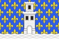 Flag of Niort in Deux-Sevres of Nouvelle-Aquitaine is the largest administrative region in France