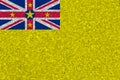 Flag of Niue on styrofoam texture