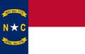 Glossy glass flag of North Carolina June 24, 1991