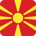 Flag North Macedonia illustration vector eps