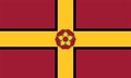 Flag of Northamptonshire or Northants Ceremonial county England, United Kingdom of Great Britain and Northern Ireland, uk Gold Royalty Free Stock Photo