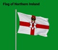 Flag Of Northern Ireland, Northern Ireland flag, National flag of Northern Ireland. Pole flag of Northern Ireland