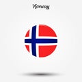 Flag of Norway icon Royalty Free Stock Photo