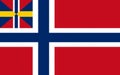 Glossy glass Flag of Norway 1844 1898.