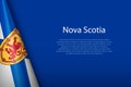 flag Nova Scotia, state of Canada, isolated on background with c