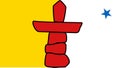 Flag of Nunavut Territory (Canada, North America)