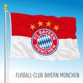 Flag ogf the Bayern Munchen footbal club, Germany, editorial