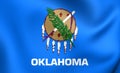 Flag of Oklahoma, USA. Royalty Free Stock Photo