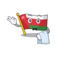 Flag oman Character on A stylized Waiter look