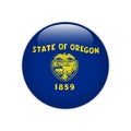 Flag Oregon button