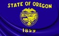 Flag of Oregon, USA.
