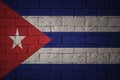 Flag with original proportions. grunge flag of Cuba