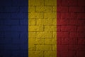 Flag with original proportions. grunge flag of Romania