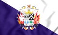 Flag of Osorno, Chile. Royalty Free Stock Photo