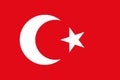 flag of Ottoman, asia. flag representing extinct country, ethnic group or culture, regional authorities. no flagpole. Plane layout