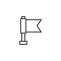 Flag outline icon