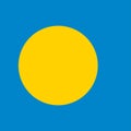 Flag of Palau. Correct RGB colours