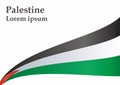 Flag of Palestine, State of Palestine. vector illustration.