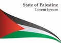 Flag of Palestine, State of Palestine. vector illustration.
