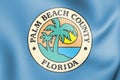 Flag of Palm Beach County Florida state, USA. 3D Illustration