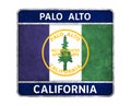 Flag of Palo Alto in California - USA