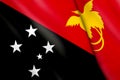 Flag of Papua New Guinea Royalty Free Stock Photo