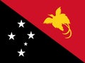 Flag of Papua New Guinea. National symbol of Papua New Guinea. Country in Oceania. Independent state. Island country