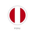 Peru Button Flag Vector Template Design Illustrator Royalty Free Stock Photo