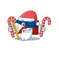 Flag philippines Cartoon character in Santa with candy