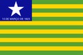 Flag of Piaui state Federative Republic of Brazil, Piau Royalty Free Stock Photo