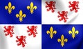 Flag of the Picardy, France.