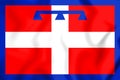 Flag of Piedmont, Italy. 3D Illustration.