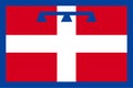 Flag of Piedmont (Regions of Italy, Italian Republic) Piemonte or Piemont