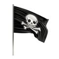 Flag of a pirate skull and crossbones Royalty Free Stock Photo