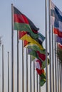 The Flag Plaza located near Doha Corniche, Qatar.