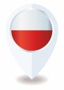 Flag of Poland, location icon for Multipurpose,