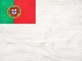 Flag of Portugal. Beautiful greeting card. Closeup