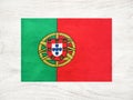 Flag of Portugal. Beautiful greeting card. Closeup