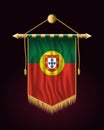 Flag of Portugal. Festive Vertical Banner. Wall Hangings